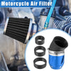 Universal Motorcycle Air Filter 26/35/42/48mm ID 90x60mm Aluminum Blue