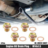Honda 4 x M14x1.5 Engine Oil Drain Plug Screws w/ Seal Rings