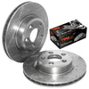 BF FG XR6 XR8 5.4L V8 Front Drilled Slotted Disc Rotors + Brake Pads