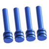 4 x Aluminum Alloy Blue Car Interior Door Lock Knob Covers