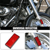 Motorcycle 8 x Rectangular Stick-on Safety Spoke Reflector Red