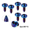 Fasteners 6pcs M5x15mm Titanium Torx Head Self Tapping Screws