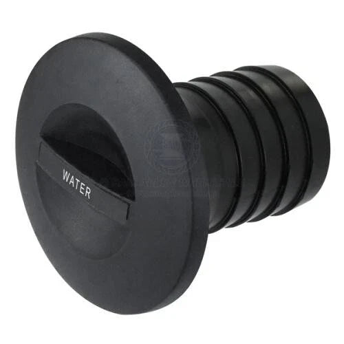 Black Nylon Boats, 50mm Deck Filler Cap with Seal & Chain
