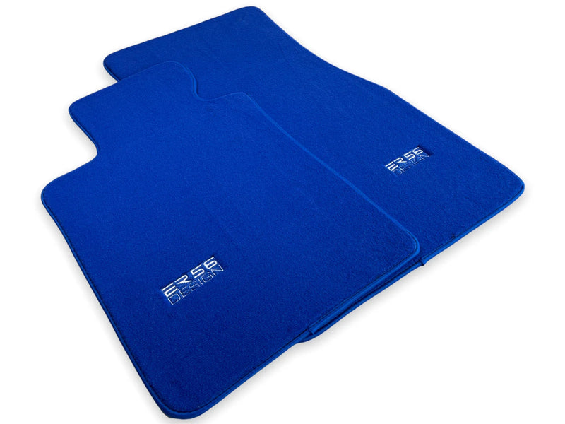 BMW M5 Series F10 F11 (2011-2017) - Blue ER56 Design LHD Clips Floor Mats