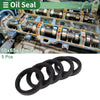 Oil Seal NBR Rubber 50x65x10mm High Pressure Black 5 Pcs