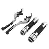 BMW S1000R S1000RR Silver Extendable Brake Clutch Levers Grip Set (2010-2023)