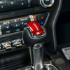 Red Carbon Fiber Gear Shift Level Knob Head Cover Trim Fits Mustang 2015-2018