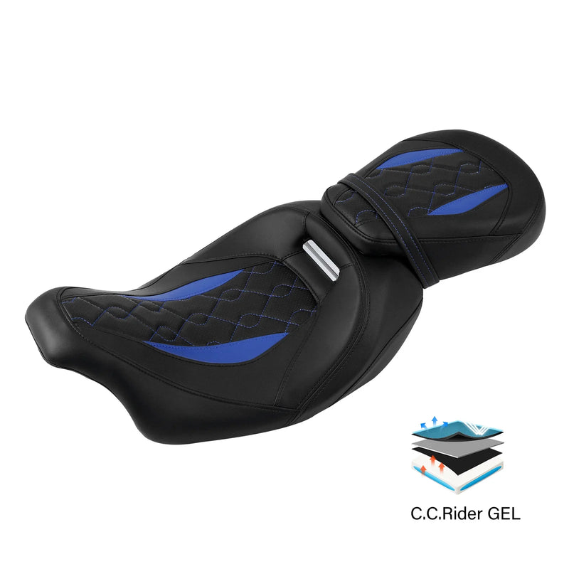 Harley Street Glide Gel Driver Passenger Pillion Seats (2009-2023)