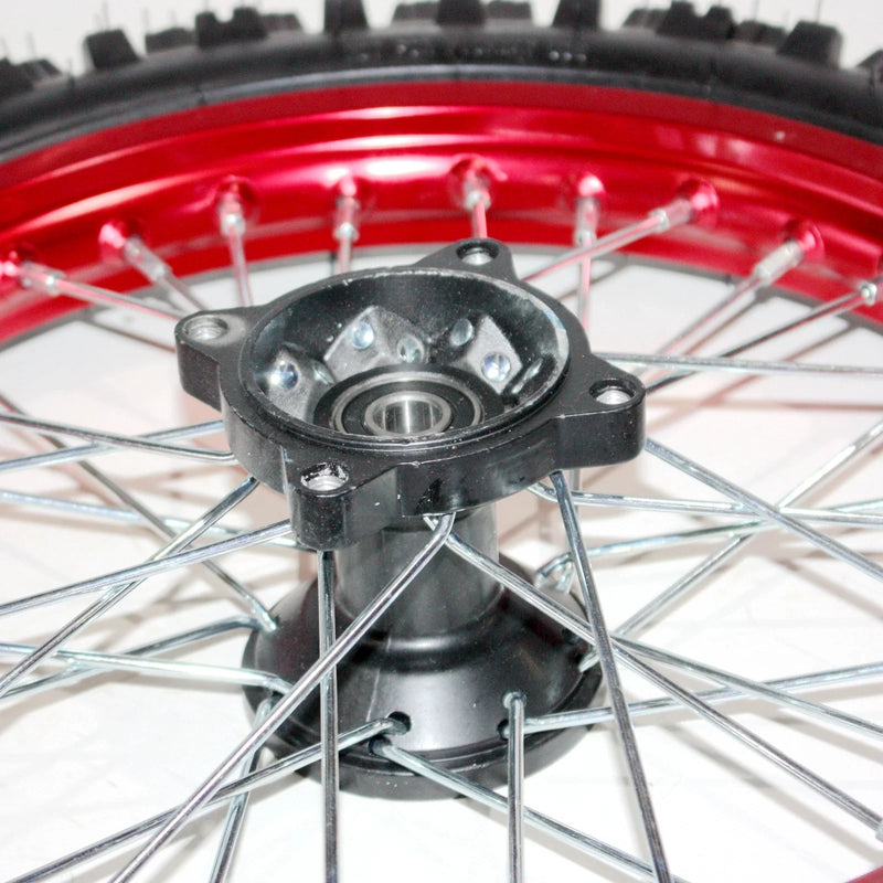 PIT PRO Dirt Bike 15mm Axle Front Wheel Rim & Knobby Tyre (14-14)