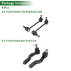 Lincoln Zephyr 4 x Front Suspension Kit Outer Tie Rod Ends & Sway Bar Links