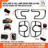 Ford Ranger Raptor Black Red Headlight Tail Lamp Cover Trim (2022-2025)
