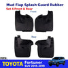 Splash Guard Mud Flap Rubber Set 4 Front Rear Fits Toyota Fortuner SUV 2017-19