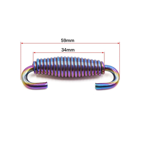 Motorcycle 8 x Stainless Steel Colorful Swivel Exhaust Pipe Springs