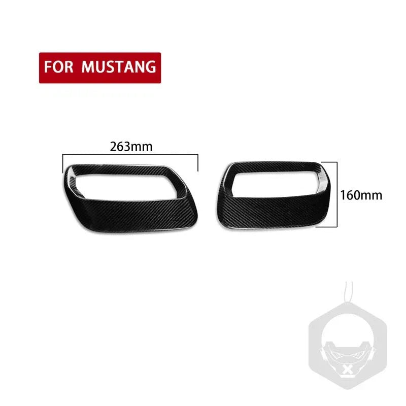 Ford Mustang 2018-2022 Real Carbon Fiber Hood Bonnet Air Vent Cover Trim