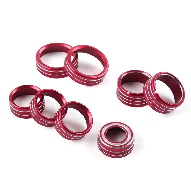 Chevrolet Silverado 8x Air Conditioner Switch Knob Trim Red (2014-2018)