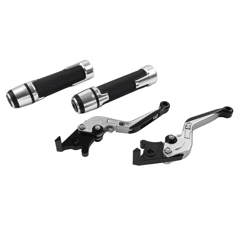 Yamaha MT-15, XSR155 Silver Brake Clutch Lever Handlebar Grip Set