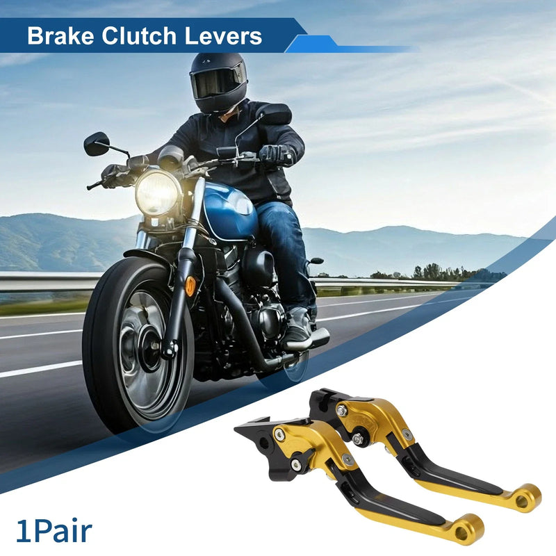 Yamaha MT-07 Brake/Clutch Levers 1 Pair Gold Tone Black (2014–2022)