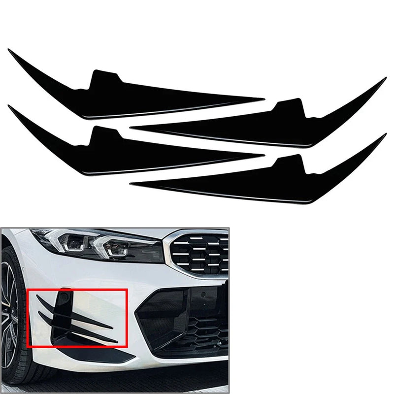 BMW 3 Series G20 G21 M Sport 4 x Front Bumper Side Spoiler Splitter (2023)