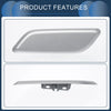 Honda Accord VIII 2011-2013 Silver Tone Front Left Washer Nozzle Cover