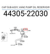 Soluna AL50, Corolla Altis Vane Pump Oil Reservoir Cap (1997-2007)