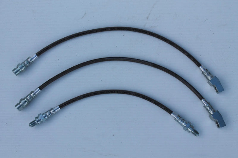 Ford Cortina TE TF Braided Brake Hose Set (3)
