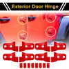 Jeep Wrangler JL Gladiator Red Door Handle Hinge Cover Trim (2018-2023)