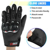 Motorcycle All Finger Gloves Black 1 Pair Riding Gloves Liners