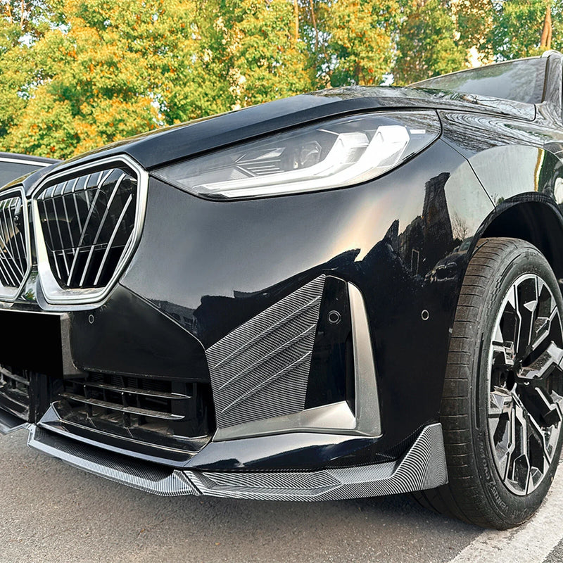BMW X3 G45 2 x Carbon Look Front Bumper Side Vent Trim (2025)