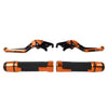 Suzuki GSXR1000 Orange Extendable Brake Clutch Levers Grip Set (2001-2023)