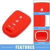 Honda Civic Accord CR-V HR-V Black Red Smart Key Fob Cover (2 x)