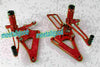 Honda CB400 VTEC (2000-2007) - Red Adjustable Rearset Footpegs