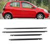 Toyota Echo 4 x Front Rear Weatherstrip Door Glass Belt Moulding (2000-2005)