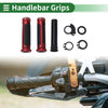 Hand Grips / 7/8" 22mm / Motorcycle Handlebar Grips Black Red Rhombus