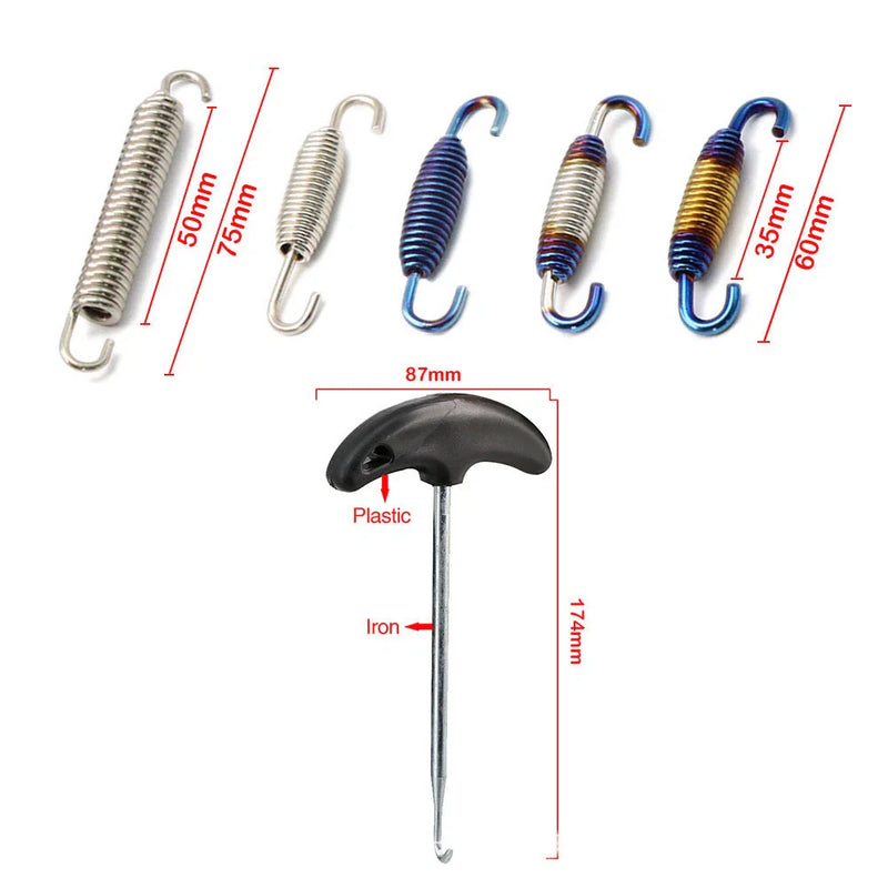 Motorcycle Exhaust Pipe Muffler Mounting Springs Hooks