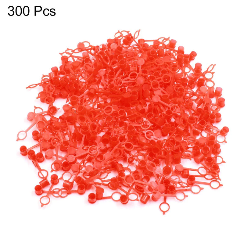 Motorcycle M8 / 300pcs / Red Plastic Nipple Grease Fitting Dust Cap Cover