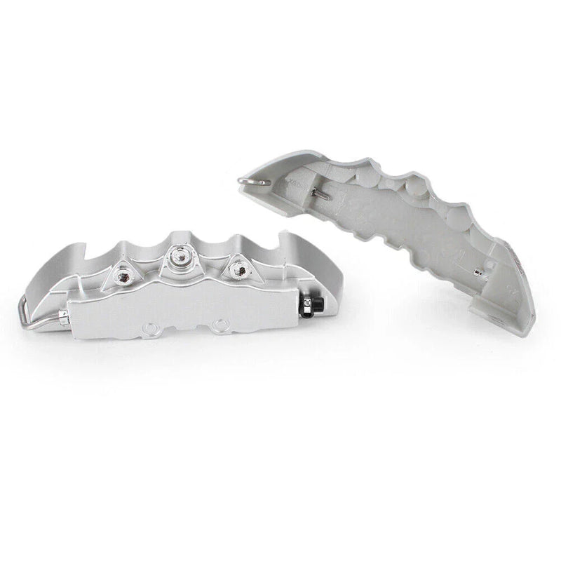Universal Car Truck 3 x Silver 3D Front Rear Disc Brake Caliper Covers