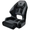 Relaxn Mako Series Premium Bucket Boat Seat Black Carbon Grey Thigh Support