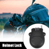 Motorcycle Black Portable 3 Digit Security Resettable Helmet Lock