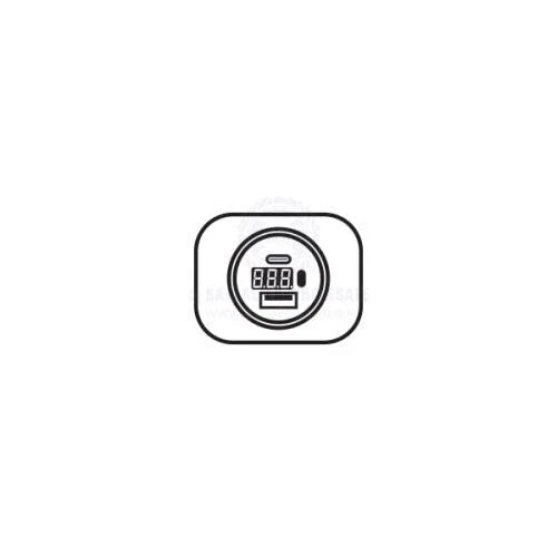 Power Socket Twin USB-A/USB-C with Voltmeter Flush Mount Black Relaxn