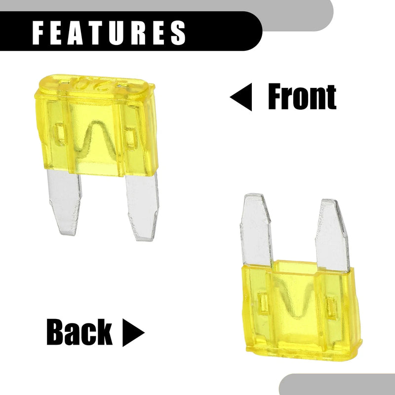 Car 5 x Mini 20AMP APM/ATM Blade Fuses Short Circuit Protection