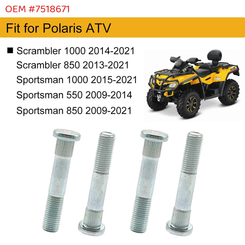 Polaris Sportsman 550 850 1000 XP X2 Touring 16PCS Front/Rear Wheel Studs