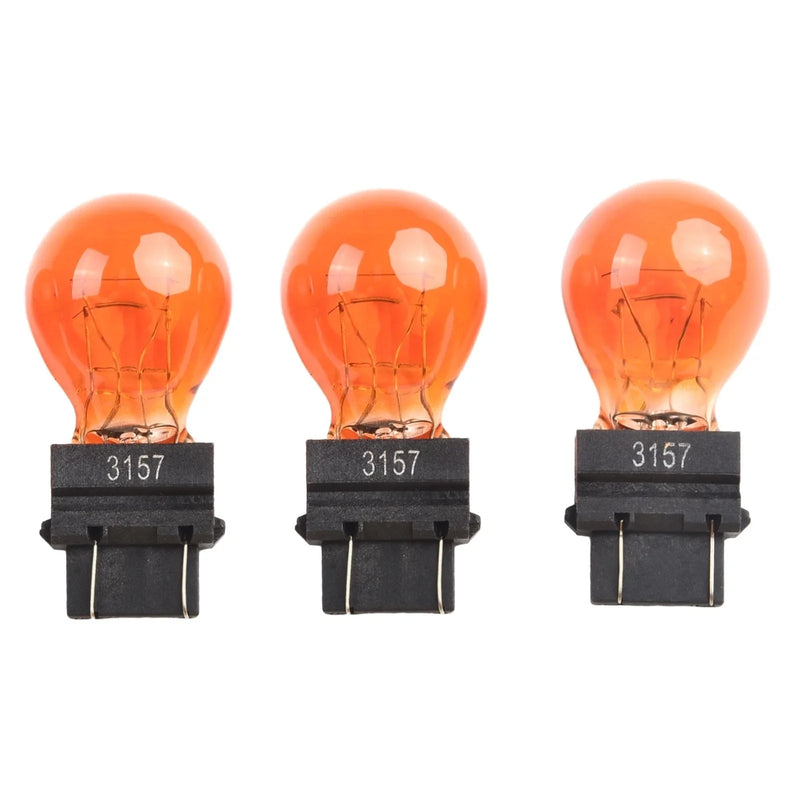 Vehicles 10 x 3000K 3157 Clear Amber Tail Signal Brake Light Bulbs