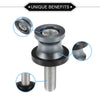 Motorbike Swingarm Spools Aluminum Alloy Titanium Tone / 1 Pair 10mm M10x1.5