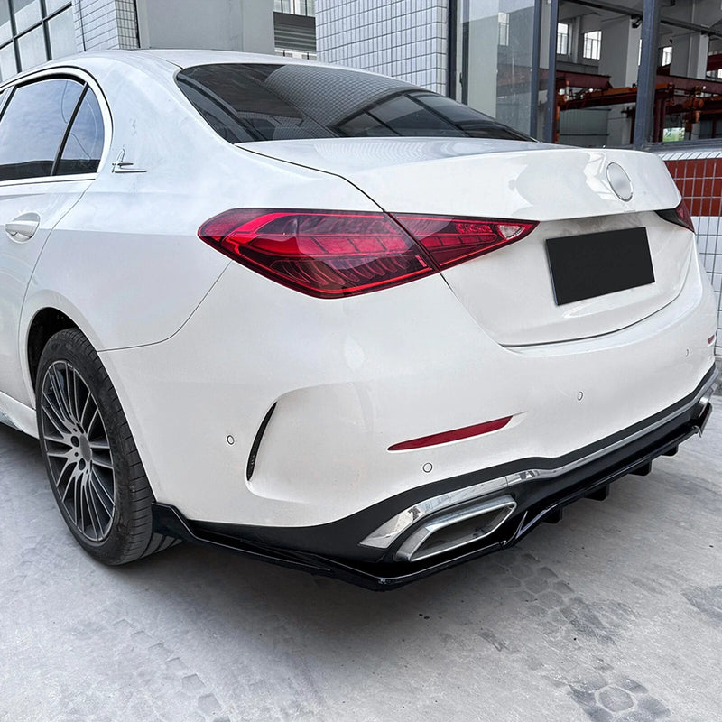Benz C Class W206 Gloss Black Rear Bumper Diffuser Lip (2022-2024)