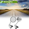 Motorcycle Rear View Mirror / M10 / Round Chrome Silver Tone Metal Aluminum