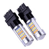 Car 3157 LED DRL Switchback Turn Signal Parking Light Bulbs
