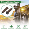 Motorcycle 7/8" 22mm Hand Grips Cover Kit TPU Dark Brown Square