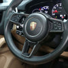 Porsche Macan Real Carbon Fiber Steering Wheel Frame Cover Overly Fit