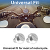 Motorcycle Mirror Hole Plugs RH M8x1.25 Motorcycle Screws Silver Tone