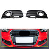 Audi A1 ABS Front Bumper Fog Light Grille Covers (2010-2014)